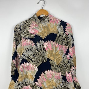 Vintage 70s Floral Blouse Long | Size S/meter