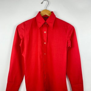 Vintage 70s Blouse Made In France Red | Size XS/S