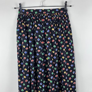 Vintage 90s Skirt Colorful Floral Flower Pattern | Size S/M