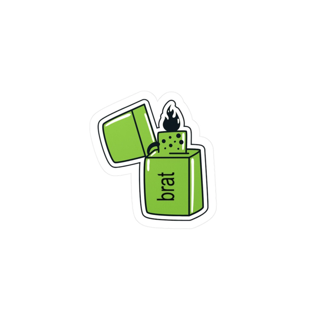 Vinyl Sticker, Brat Charli XCX Lighter Sticker 3x4 Pop Culture, Music ...