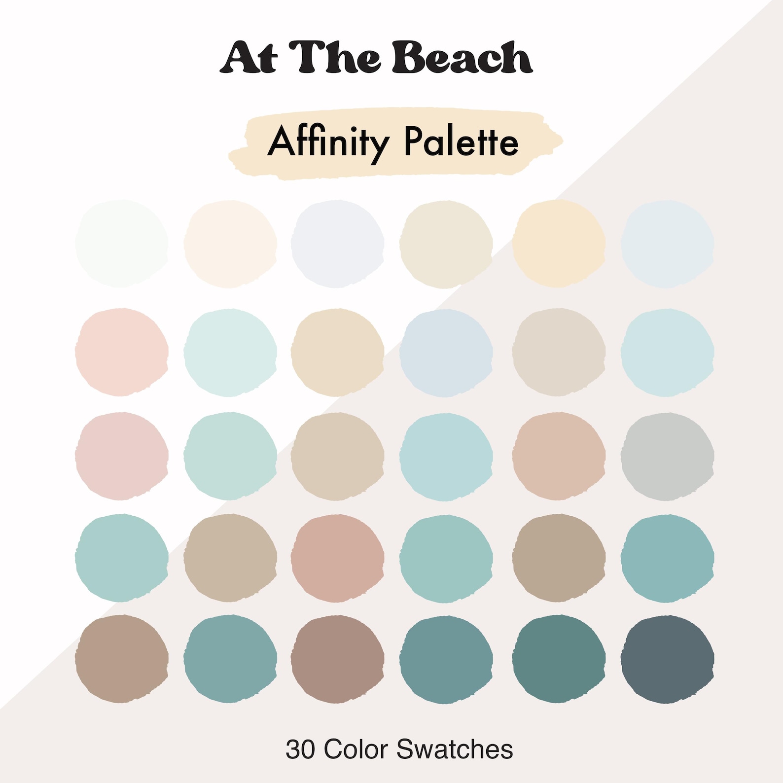 At the Beach Affinity Palette | Beach Colors | Ocean Tones Affinity ...