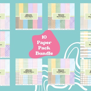 Fairycore Aesthetic Digital Paper Bundle - Digital Scrapbook Paper Bundle - Whimsical Digital Paper Bundle -  Dreamy Pastel Paper Packs
