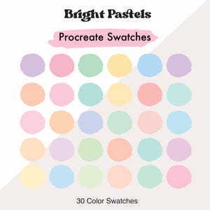 Bright Pastels Procreate Palette | Bright Pastel Colors | Procreate Color Swatches | Spring Color Palette