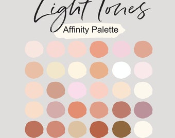 Light Tones Affinity Palette | Light Skin Tones Affinity Colors | Affinity Color Swatches