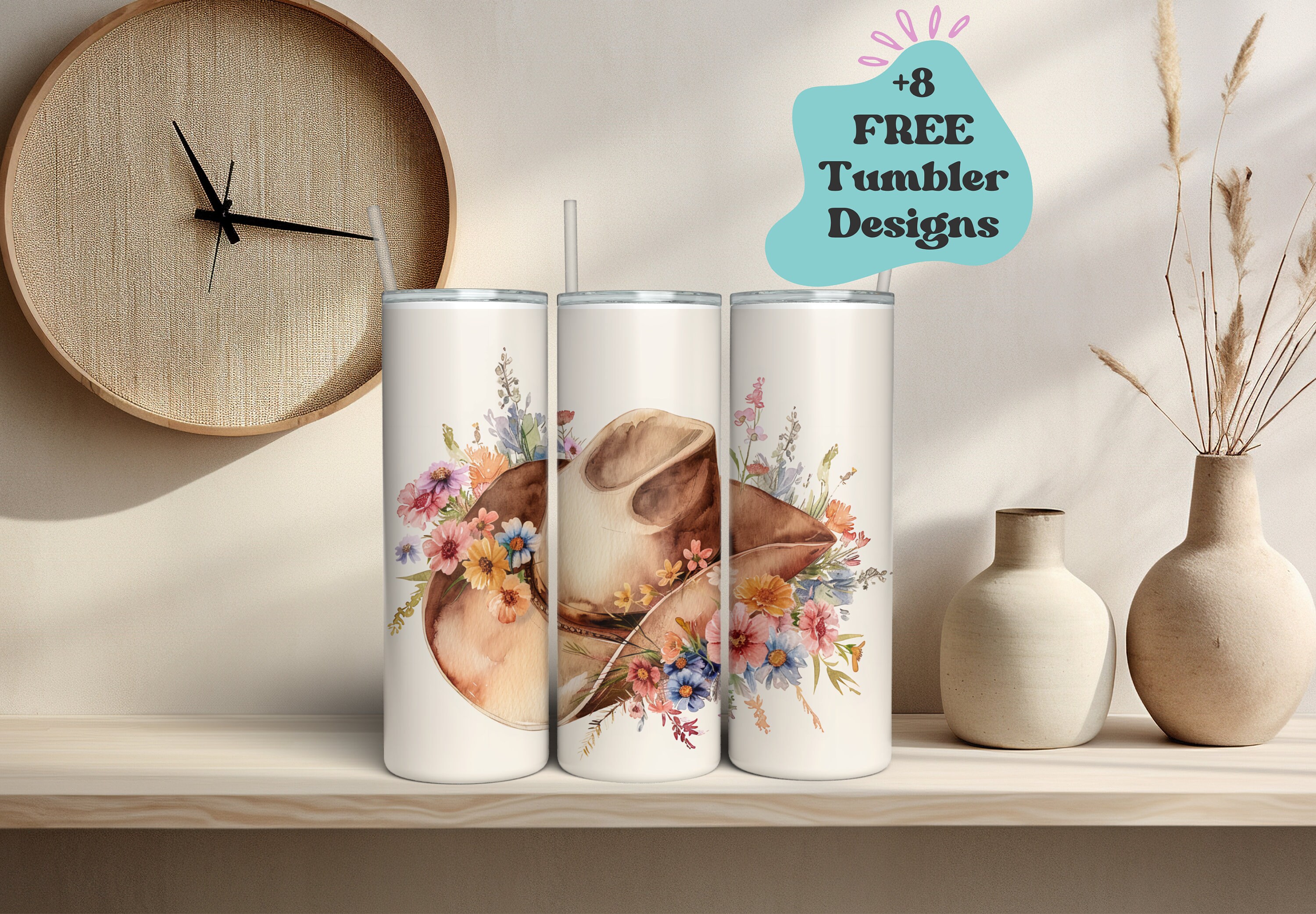 Cowgirl Tumbler Wrap Western Tumbler PNG 20oz Rustic Tumbler Wrap ...