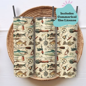 Fishing Tumbler Wrap PNG | Men Tumbler PNG | Sublimation PNG | Fishing Gear Tumbler | Mens Tumbler Png | Fish Tumbler wrap design