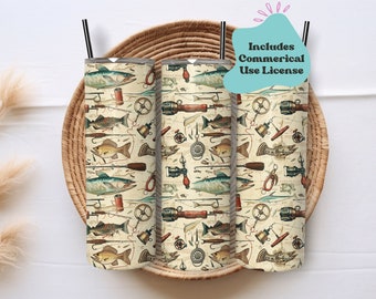 Fishing Tumbler Wrap PNG | Men Tumbler PNG | Sublimation PNG | Fishing Gear Tumbler | Mens Tumbler Png | Fish Tumbler wrap design