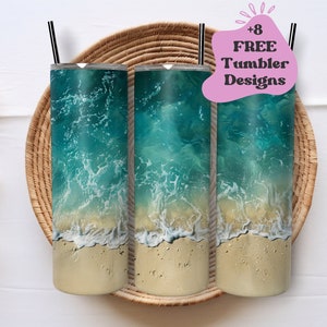 Beach Tumbler Wrap | Beach Themed Tumbler | Beach Tumbler Wrap PNG | Sublimation Tumbler Wrap | 20 oz Tumbler Sublimation Wrap Design