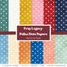 Preppy Dots Digital Paper - Polka Dot Digital Scrapbook Paper - Ivy ...