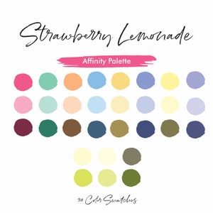 Strawberry Lemonade Affinity Palette | Summer Colors | Affinity Color Swatches
