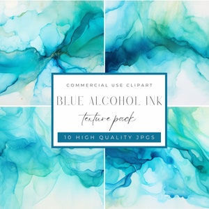 Blue Alcohol Ink Texture, Colorful Backgrounds and Patterns, Liquid Ink Clipart, Colorful Illustration