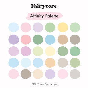 Fairycore Aesthetic Affinity Color Palette | Dreamy Pastel Colors for Digital Art, Illustration, Graphic Design  Whimsical Affinity Swatches