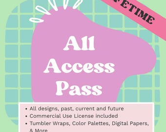 Lifetime All Access Pass: 900+ Tumbler Designs, Sublimation Graphics