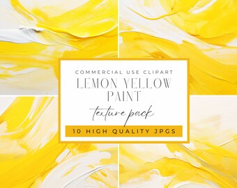 Lemon Yellow Paint Texture, Colorful Backgrounds and Patterns, Liquid Ink Clipart, Colorful Illustration