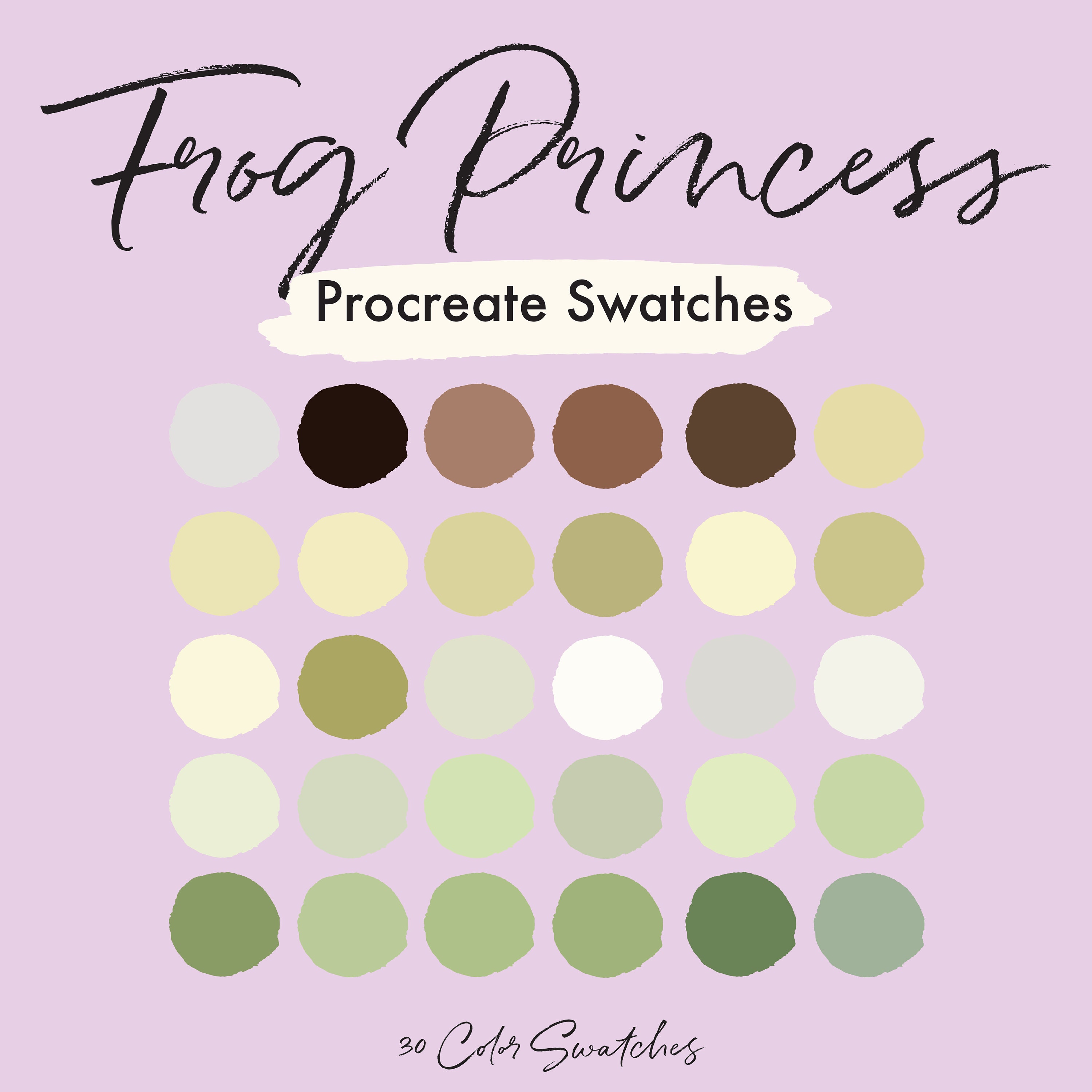 Frog Princess Procreate Swatches Princess Colors Princess Procreate