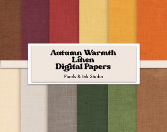 Papel digital «Calidez otoñal» - Papel texturizado para álbumes de recortes - Papel digital de otoño - Papel para álbumes de recortes otoñales