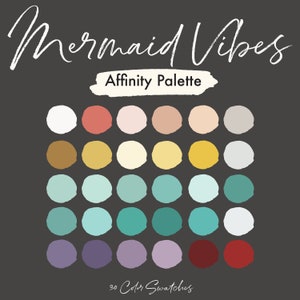 Mermaid Vibes Affinity Palette | Nature Colors | Affinity Color Swatches | Princess Color Palette