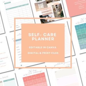 Self Care Checklist & Mindfulness Journal | Wellness Planner | Digital Download