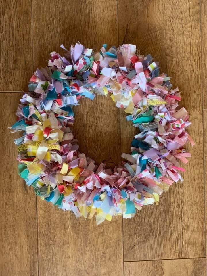 Handmade Rag/Ribbon Wreath. Customised to Suit Etsy
