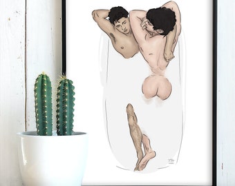 ROMANTIC BATH | Ready-to-frame print
