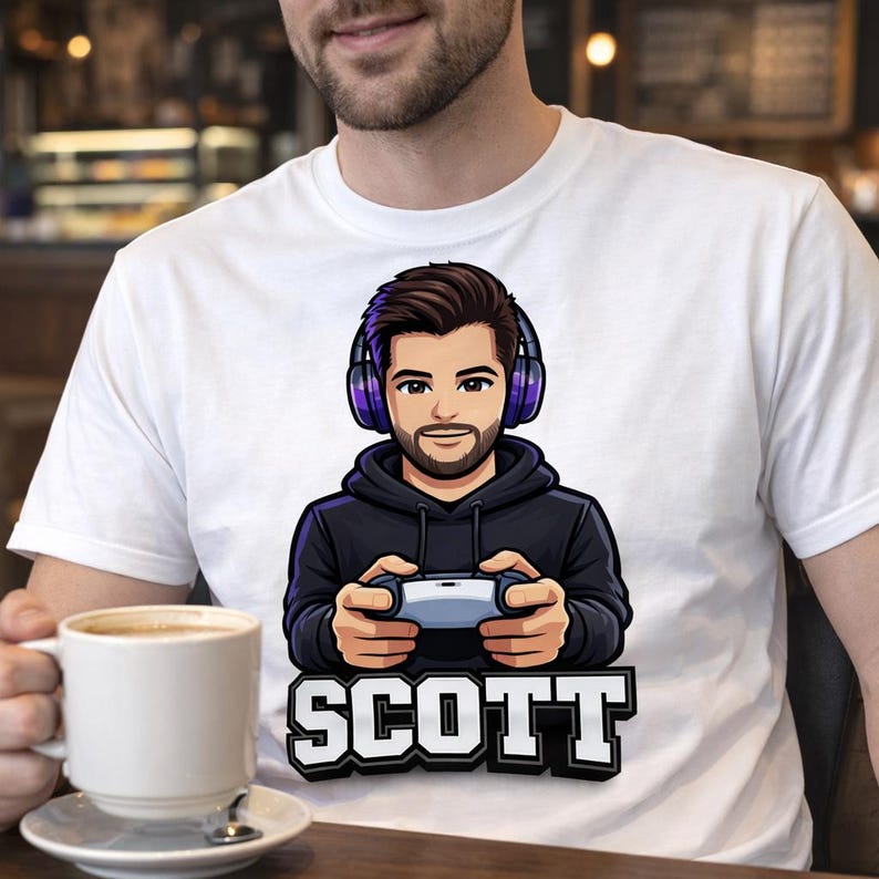 Personalised Gamer T-shirt | Custom Avatar & Gamertag Tee | Gaming Gift ...