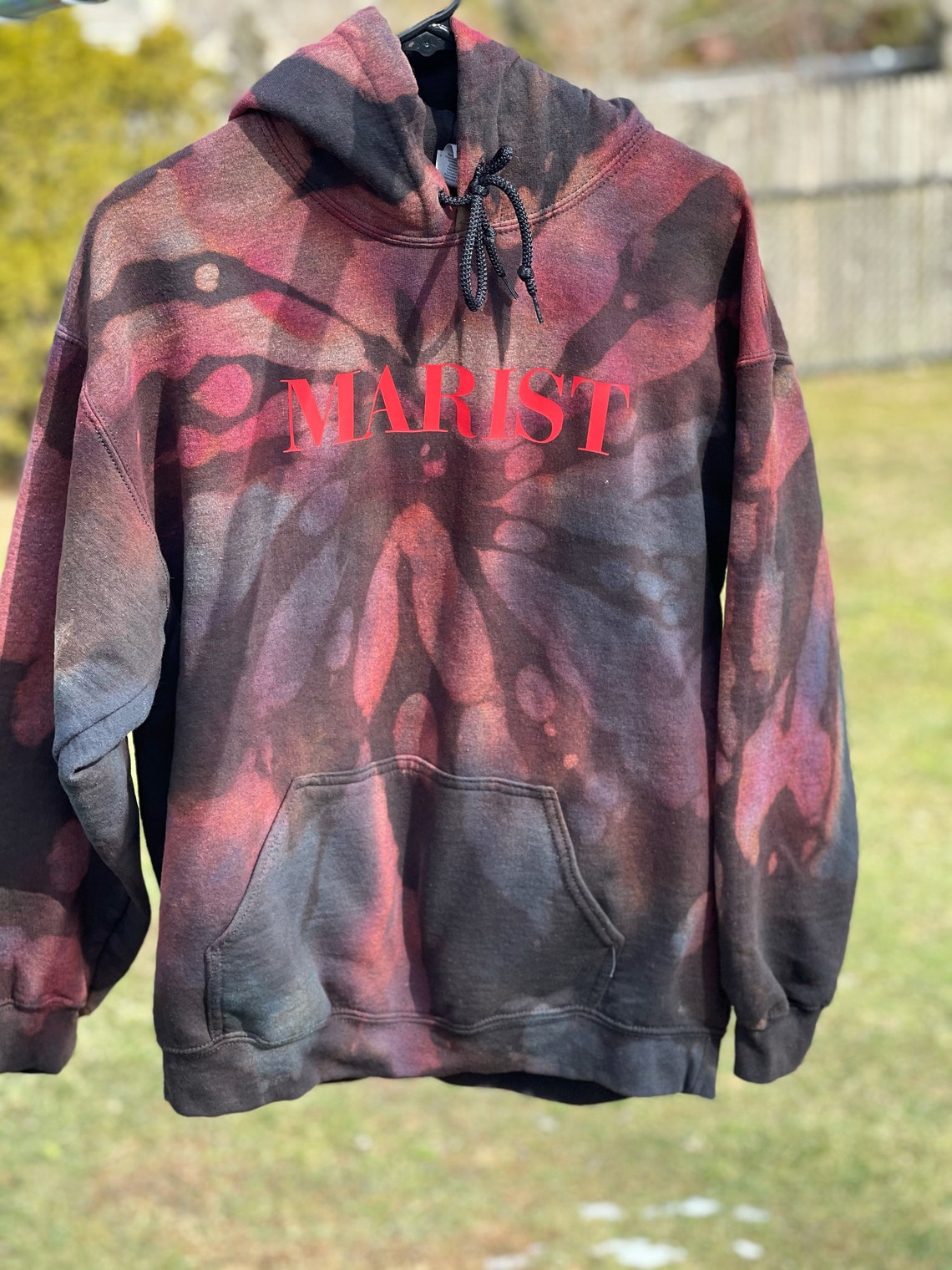 Reverse tie dye hoodie Clearance