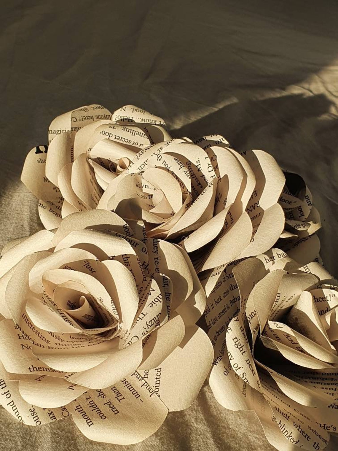 Book paper rose Literature handmade paper rose Etsy