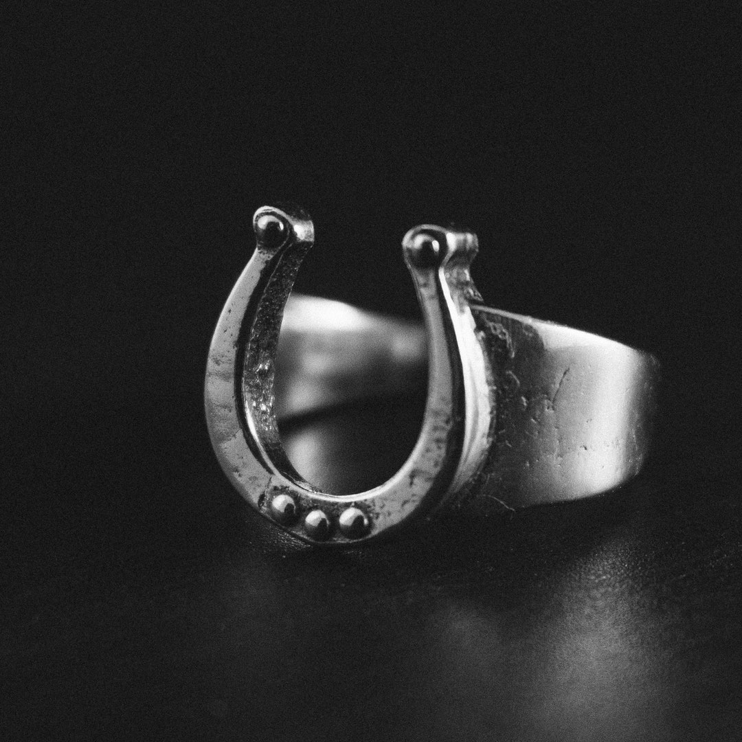 Horseshoe Ring Sterling Silver Horse Shoe Ring Good Luck Etsy