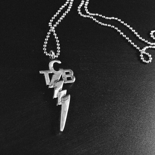 Gold Lightning Bolt Necklace Etsy