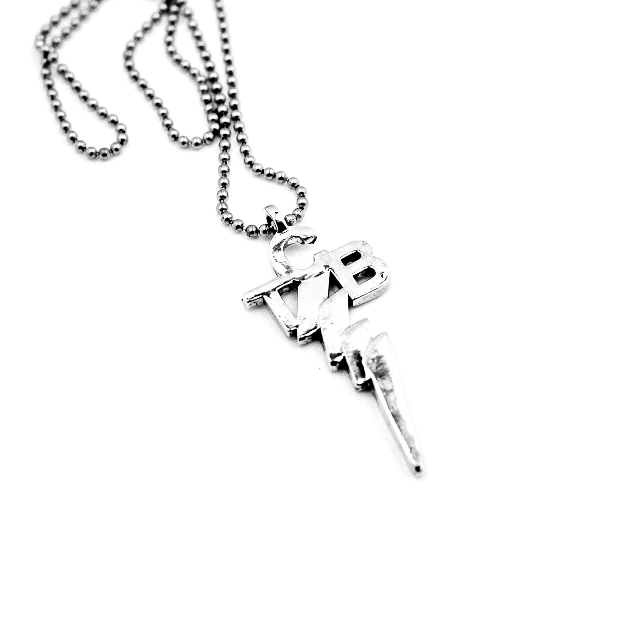 Halsketting met hanger 925 sterling Zilver Taking Care of Business In A Flash (TCB) Geïnspireerd door Elvis Presley (Beschikbare kettinglengte 40cm - 45cm - 50cm - 55cm) 40 cm