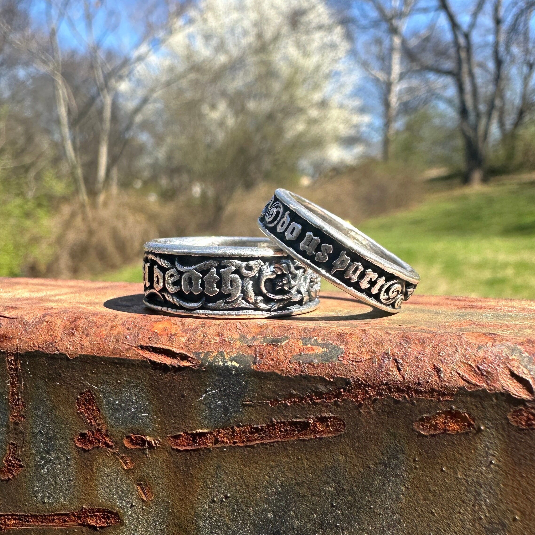 Til death black enamel band 6mm