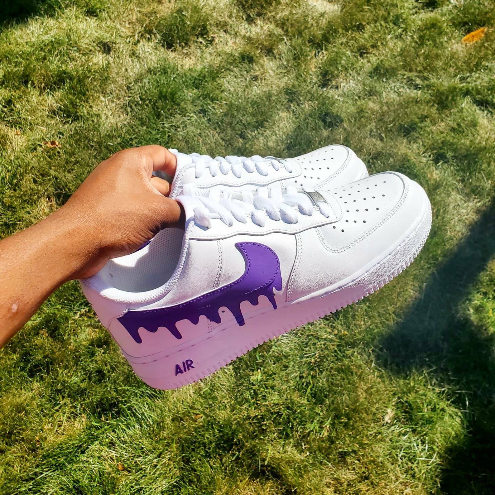 Purple Drip Air force 1 | Etsy