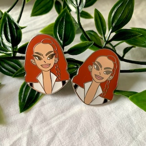 The Widow Enamel Pins - Seconds: B + C Grade - Silver - BW - Nicochel