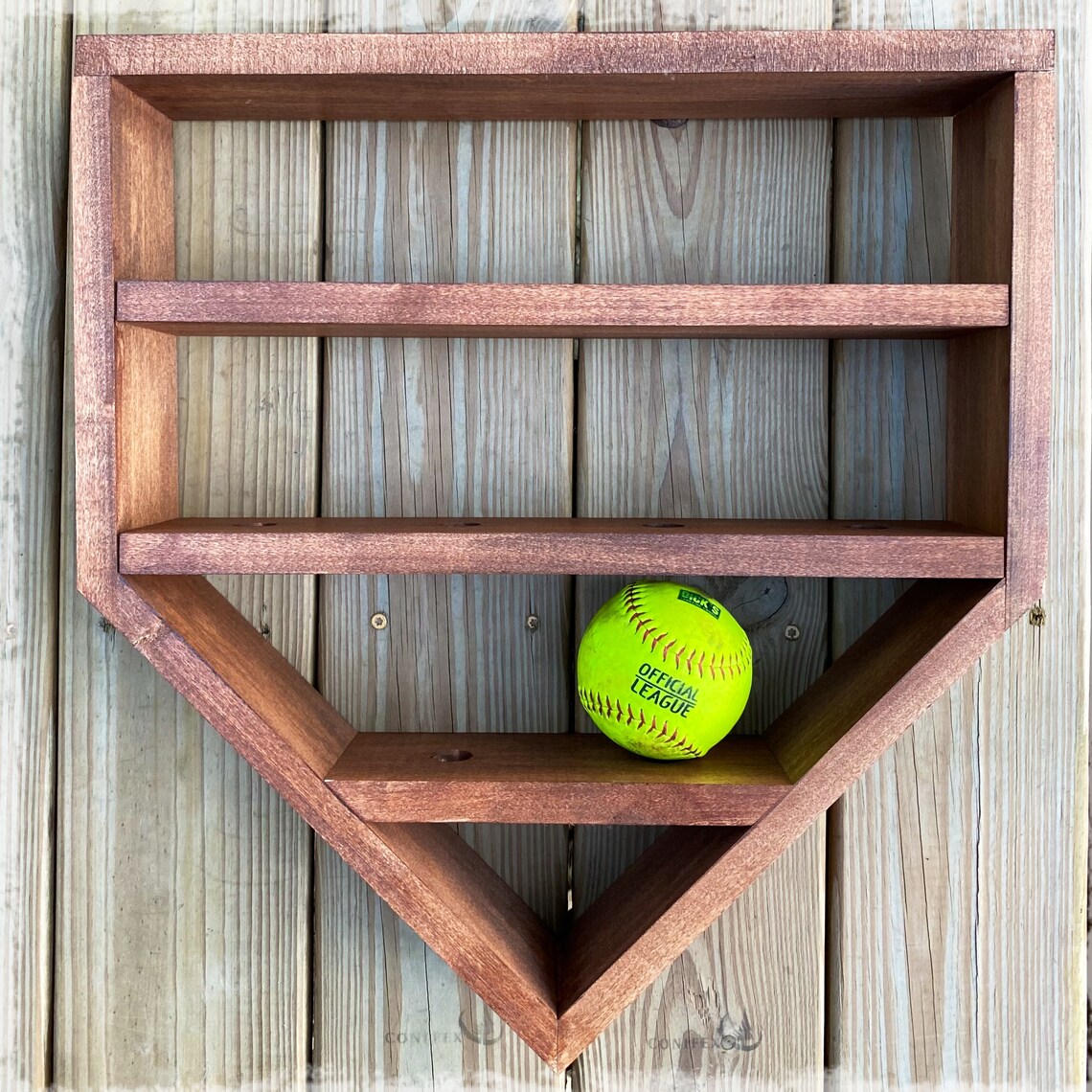Home Plate Softball Display Case Wall Shelf Championship Ring Etsy