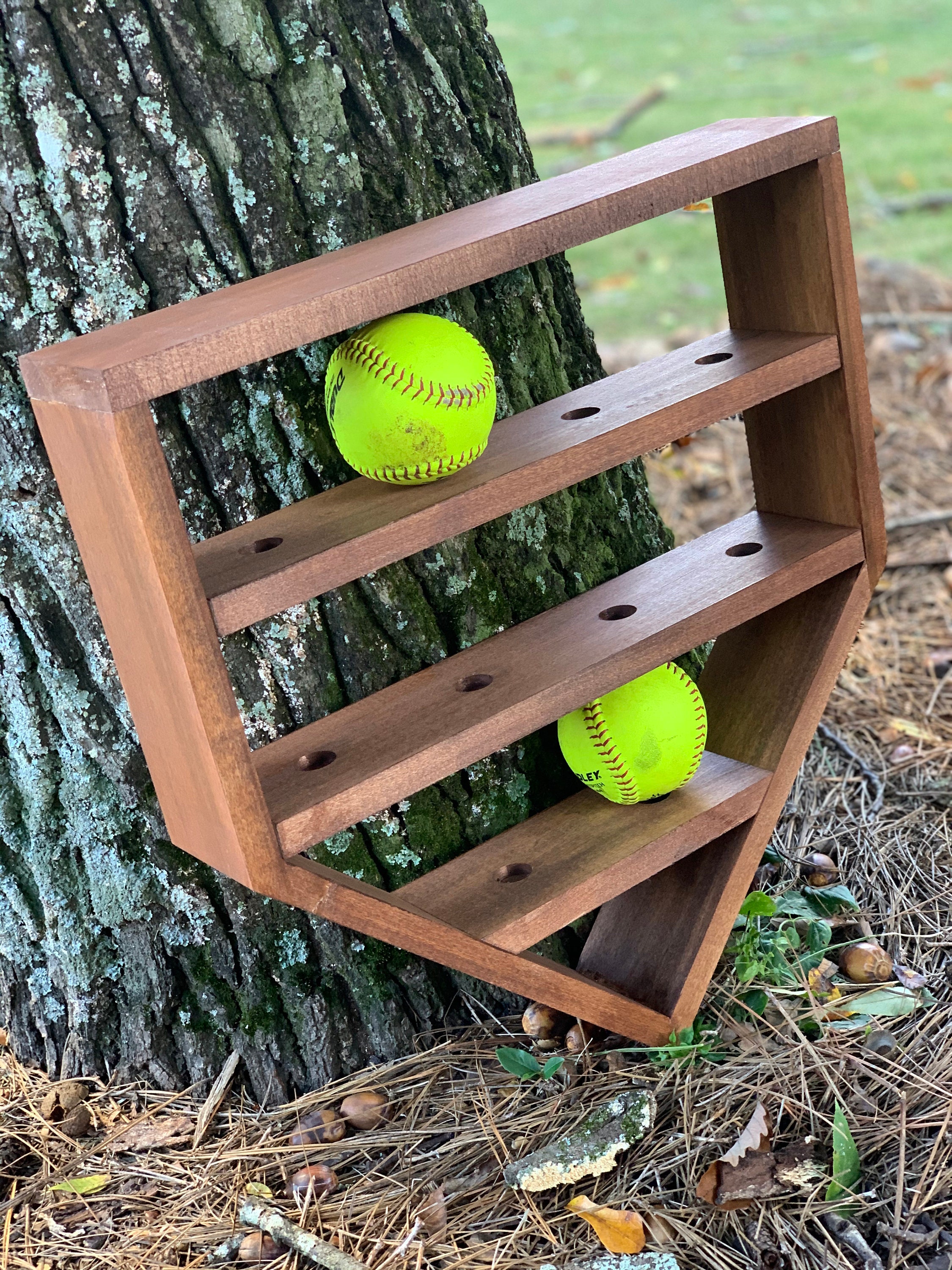 Home Plate Softball Display Case Wall Shelf Etsy