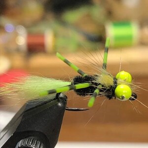 4-Pack Hi-vis Rubber Legged Dragon Flyfishing Fly