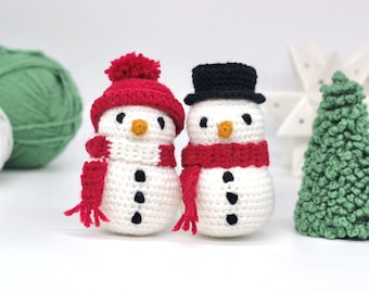 Mini Snowman Crochet Pattern & Crochet Christmas Tree Pattern PDF - Amigurumi Christmas Crochet Snowman Amigurumi Snowman Pattern - UK/US