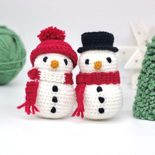 Mini Snowman Crochet Pattern & Crochet Christmas Tree Pattern PDF - Amigurumi Christmas Crochet Snowman Amigurumi Snowman Pattern - UK/US