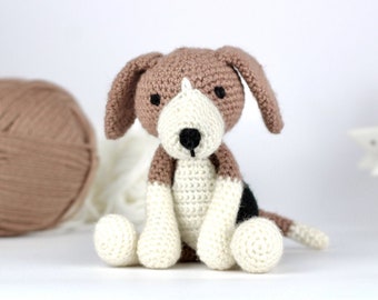 Beagle Dog Crochet Pattern PDF - Easy Crochet Dog Amigurumi Pattern - Amigurumi Dog Pattern - Beagle Crochet Beagle Pattern - UK/Au/US