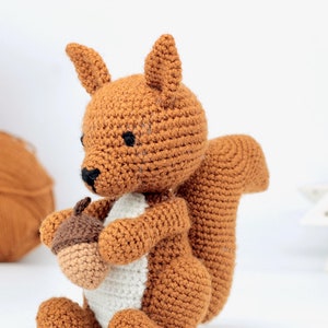 Red Squirrel Crochet Pattern PDF Easy Crochet Squirrel Amigurumi Pattern Amigurumi Squirrel Pattern Animal Crochet Animal Pattern UK/US image 6