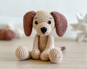 Schema all'uncinetto per cani in formato PDF - schema amigurumi per cani all'uncinetto facile, schema amigurumi per cuccioli di cane, peluche all'uncinetto - Inglese, Low Sew