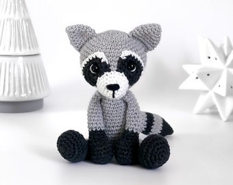 Raccoon Crochet Pattern PDF - Crochet Raccoon Amigurumi Pattern - Amigurumi Raccoon Pattern -Crochet Toy Animal Crochet Animal Pattern UK/US