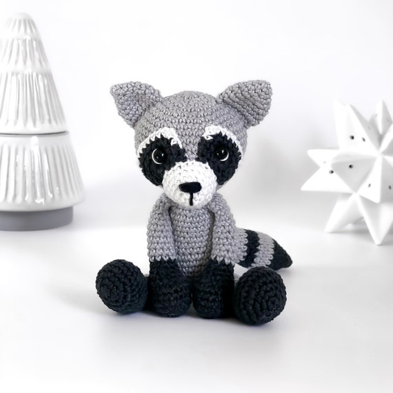 Raccoon Crochet Pattern PDF - Crochet Raccoon Amigurumi Pattern - Amigurumi Raccoon Pattern -Crochet Toy Animal Crochet Animal Pattern UK/US