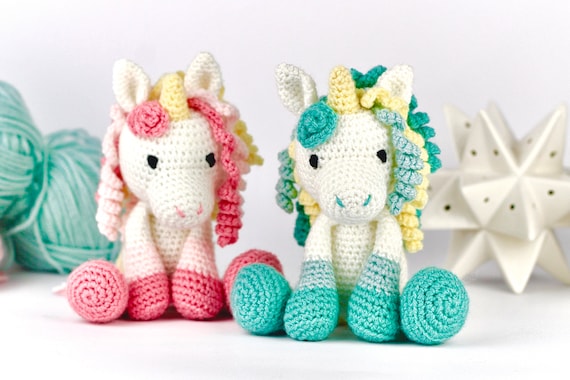 Plush Stuffed Unicorn Amigurumi Crochet Toy Pattern