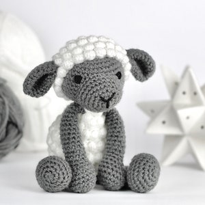 Mönster för virkad får i PDF-format - Lammmönster - Amigurumi-virkad lamm-amigurumi-får Amigurumi-lamm-virkad fårmönster - Ladda ner UK/AU/US