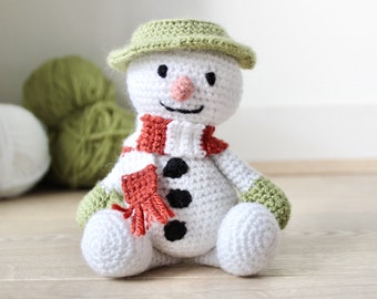 Snowman Crochet Pattern - Christmas Crochet - Crochet Snowman Pattern - Amigurumi Pattern - Crochet Toy - PDF Download UK/US