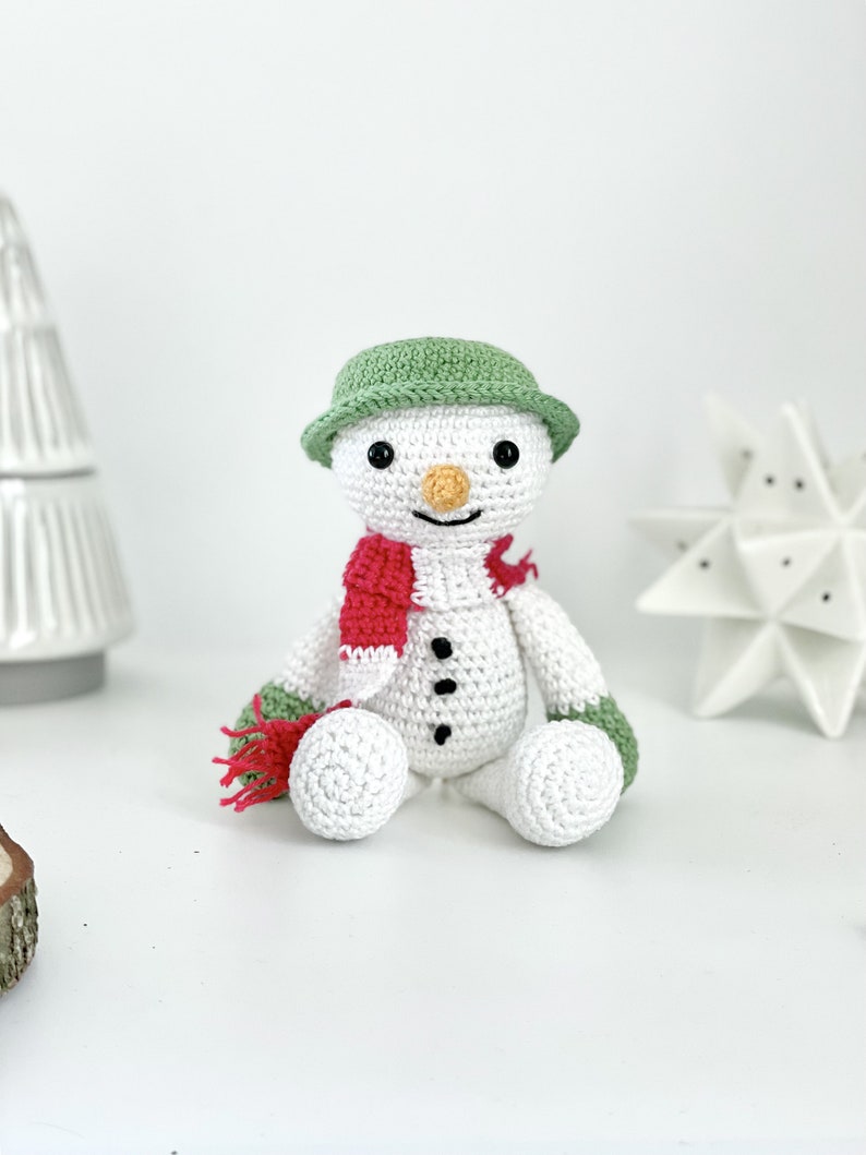 Amigurumi Christmas Crochet Patterns x4 PDF Santa Reindeer Snowman Elf Crochet Christmas Amigurumi Pattern Easy Crochet Toy UK/US image 3