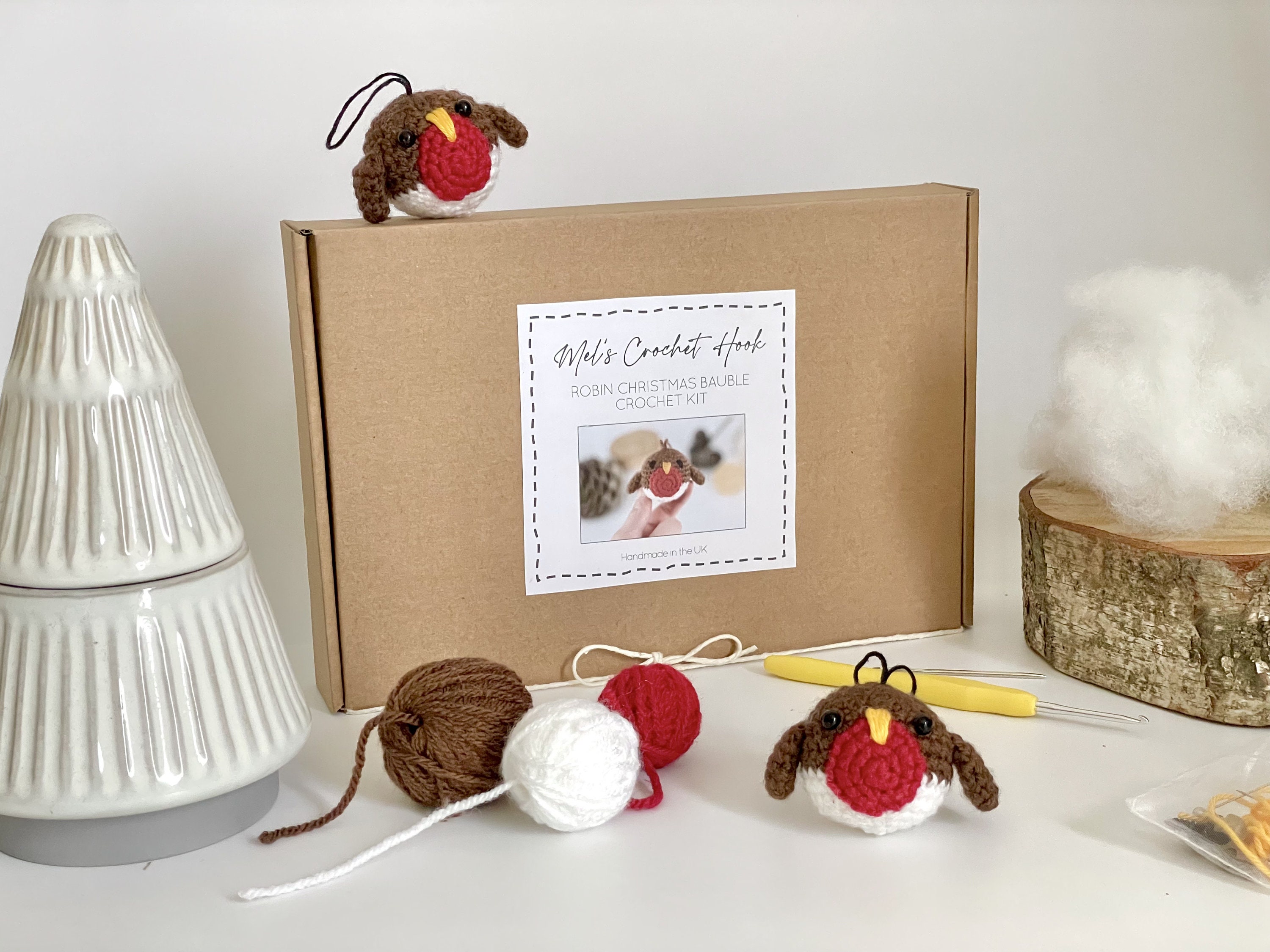 Crochet Robin mini kit from KCACOUKDesigns  shop