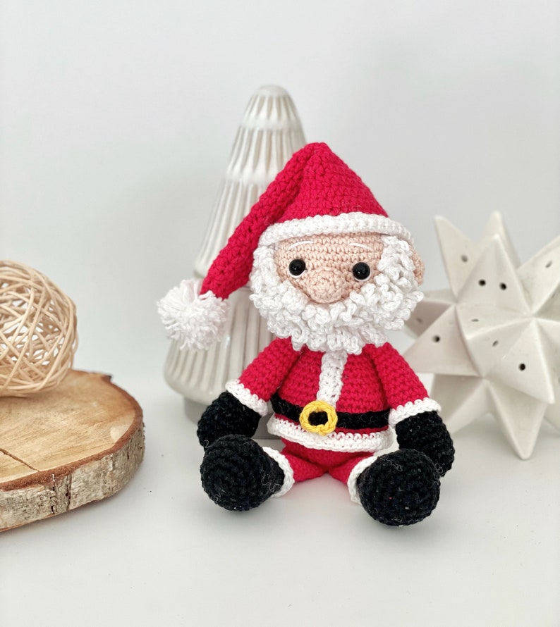 Amigurumi Christmas Crochet Patterns x4 PDF Santa Reindeer Snowman Elf Crochet Christmas Amigurumi Pattern Easy Crochet Toy UK/US image 5