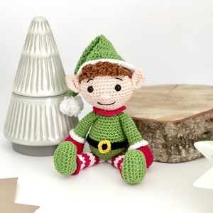 Weihnachtself Häkelanleitung PDF - Weihnachtshäkelanleitung Weihnachtself Amigurumi Häkelanleitung - UK/US